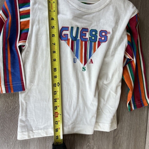 VTG Baby Guess 90s Striped AOP Jeans Denim and Shirt Set RARE NEW OLD STOCK Sz 7 - Picture 11 of 16